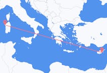 キプロスのラルナカから、イタリアのアルゲーロまでのフライト
