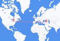 Flyreiser fra London, Canada til Erzurum, Tyrkia