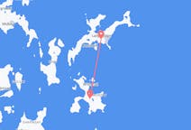 Flyg från Sanday, Orkney, Skottland till Stronsay, Skottland