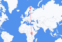 Flyreiser fra Kigali, Rwanda til Rovaniemi, Finland