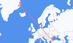 Flyreiser fra Istanbul, Tyrkia til Ittoqqortoormiit, Grønland