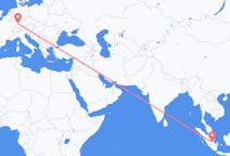 Flyreiser fra Jambi, Indonesia til Stuttgart, Tyskland