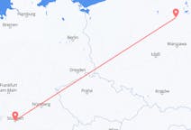 Fly fra Szymany, Szczytno County til Stuttgart