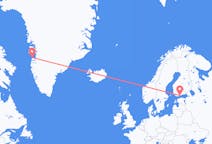 Flyreiser fra Helsingfors, Finland til Aasiaat, Grønland