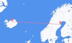 Flyreiser fra byen Skellefteå, Sverige til byen Akureyri, Island