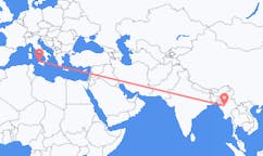 Flyg från Bagan, Myanmar (Burma) till Palermo, Myanmar (Burma)