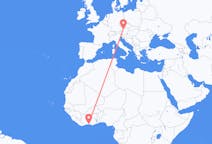 Flyreiser fra Abidjan, Elfenbenskysten til Linz, Østerrike