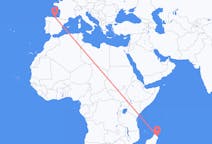 Flyrejser fra Sambava, Madagaskar til Santander, Spanien