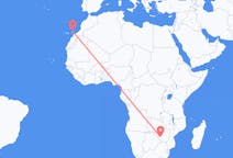 Flyreiser fra Bulawayo, til Lanzarote