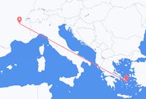 Flights from Lyon, France to Mykonos, Greece