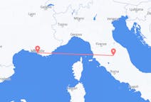Flyrejser fra Perugia, Italien til Marseille, Frankrig