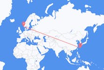 Flights from Okinawa Island, Japan to Stavanger, Norway