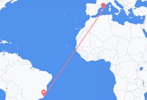 ブラジルのから カンポス・ドス・ゴイタカゼス、スペインのへ メノルカ島フライト