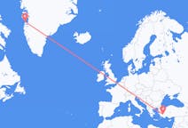 Flyreiser fra Denizli, Tyrkia til Aasiaat, Grønland