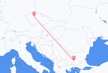 Vluchten van Plovdiv, Bulgarije naar Praag, Tsjechië