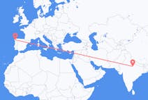 出发地 印度坎普尔目的地 西班牙圣地亚哥 － 德孔波斯特拉的航班