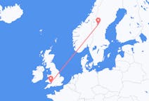 Flyreiser fra Östersund, Sverige til Cardiff, Wales