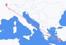 Flyrejser fra Dole, Frankrig til Rhodes, Grækenland