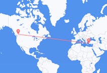 Flyreiser fra Kamloops, Canada til Bodrum, Tyrkia
