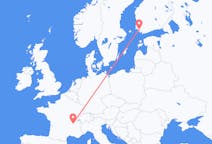 Flyreiser fra Åbo, til Lyon