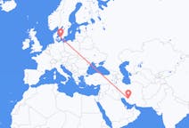Vols de Chiraz, Iran à Copenhague, le Danemark
