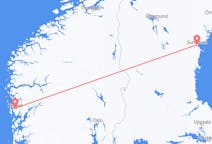 Flyreiser fra Bergen, Norge til Sundsvall, Sverige