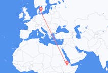 出发地 埃塞俄比亚出发地 德西目的地 丹麦哥本哈根的航班