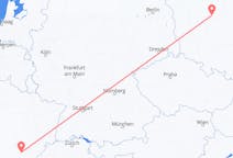 Flyrejser fra Dole, Frankrig til Poznań, Polen