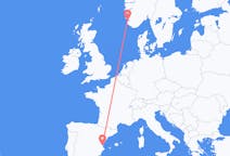 Loty z Walencja, Hiszpania do Stavanger, Norwegia
