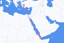Flyreiser fra Balbala, Djibouti til Dalaman, Tyrkia