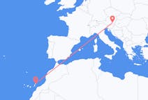 Flyg från Graz, Österrike till Lanzarote, Spanien