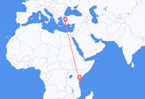 탄자니아발 펨바 아일랜드, 터키행 달라만 항공편