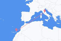 Flug frá Perugia, Ítalíu til Lanzarote, Spáni