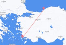 터키 종굴다크에서 출발해 그리스 코스로(으)로 가는 항공편