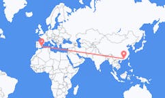 Flyreiser fra Huizhou, Kina til Murcia, Spania