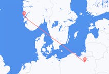 Flights from Stord, Norway to Szymany, Szczytno County, Poland