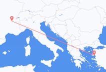 出发地 法国出发地 里昂目的地 希腊米蒂利尼的航班