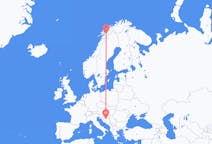 Flyg från Banja Luka, Bosnien och Hercegovina till Narvik, Norge