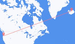 Flyreiser fra Eugene, USA til Akureyri, Island
