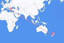 ニュージーランドのから クライストチャーチ、ギリシャのへ サントリーニ島フライト