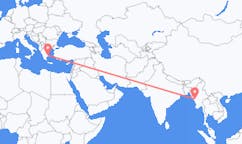 出发地 缅甸安目的地 希腊雅典的航班