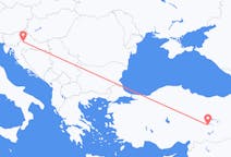 Рейсы из Малатьи, Турция в Загреб, Хорватия