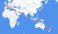 Flyg från Napier, Nya Zeeland, Nya Zeeland till Aspiran, Frankrike