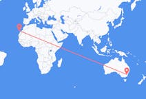 Flyrejser fra Canberra til Las Palmas