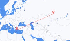 Flights from Kemerovo, Russia to Santorini, Greece