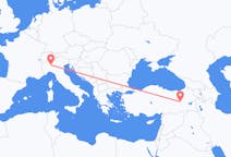 Flüge von Binöl, die Türkei nach Mailand, Italien