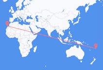 出发地 斐济出发地 蘇瓦目的地 西班牙兰萨罗特岛的航班