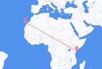 Flights from from Lamu to Las Palmas