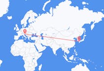 Flyg från Fukuoka, Japan till Trieste, Italien
