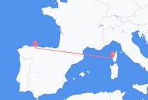 Flyreiser fra Ajaccio, Frankrike til Santiago del Monte, Spania